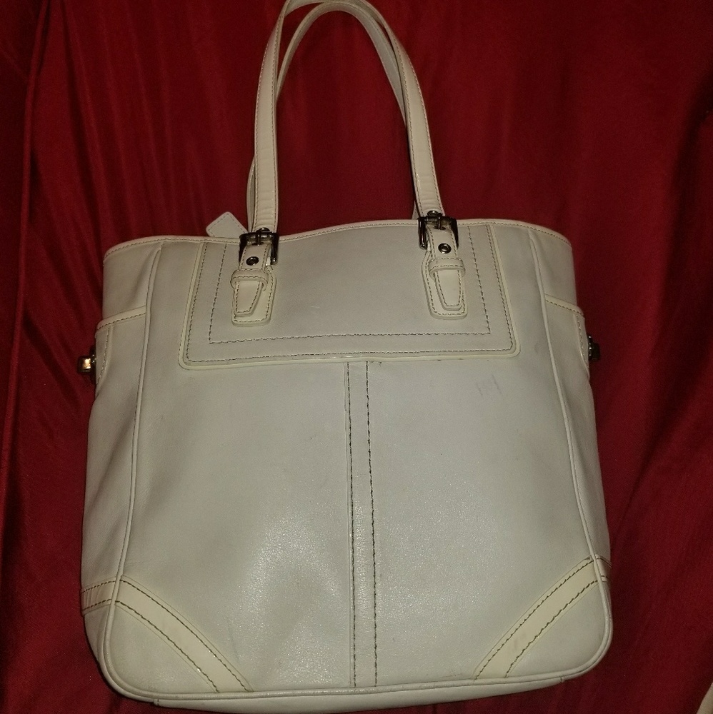 Coach white purse